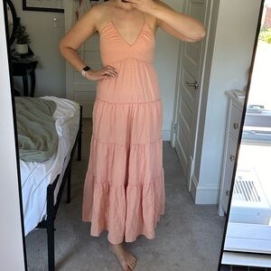 NWT Abercrombie coral Maxi Dress Small Tall